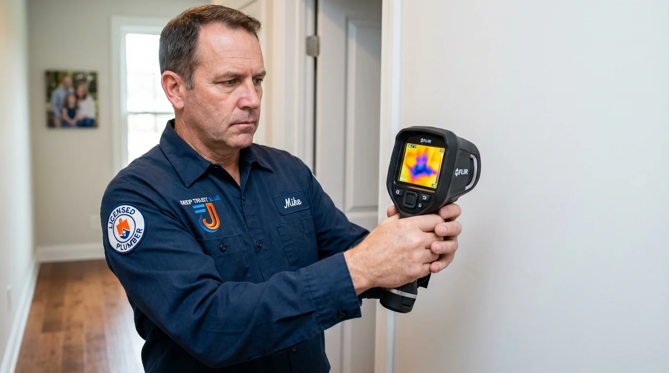 Thermal imaging leak detection by Johns Plumbing LLC in Clinton